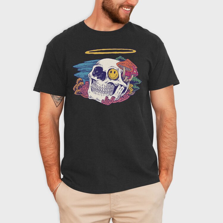 Skull Mushrooms, Tricou Barbati (Unisex)