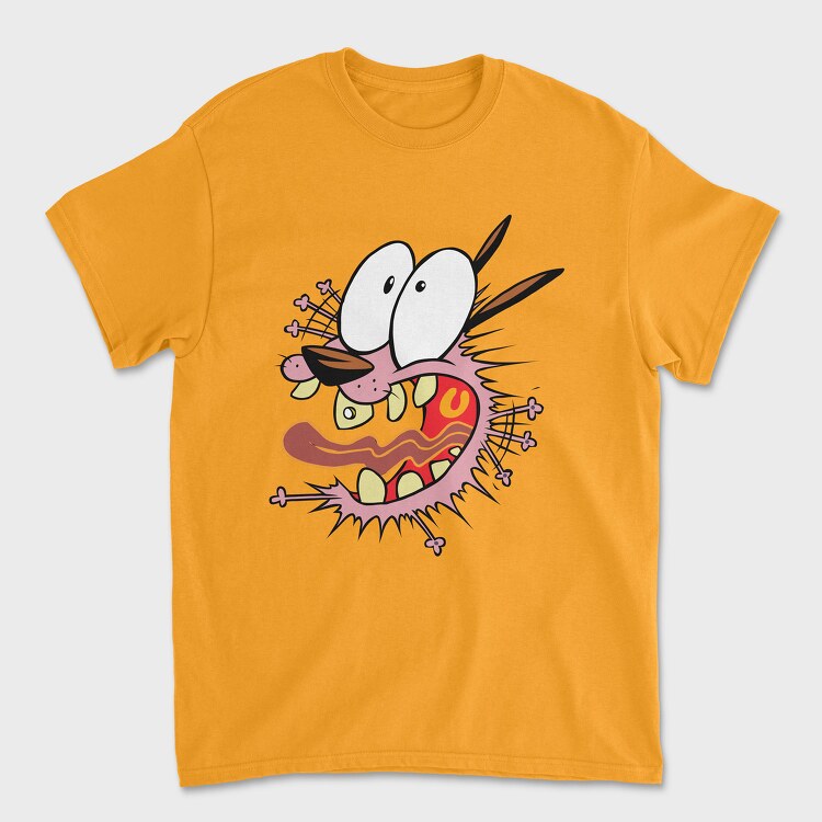 Tricou Barbati (Unisex), Cartoon Retro Courage the Cowardly Dog 2