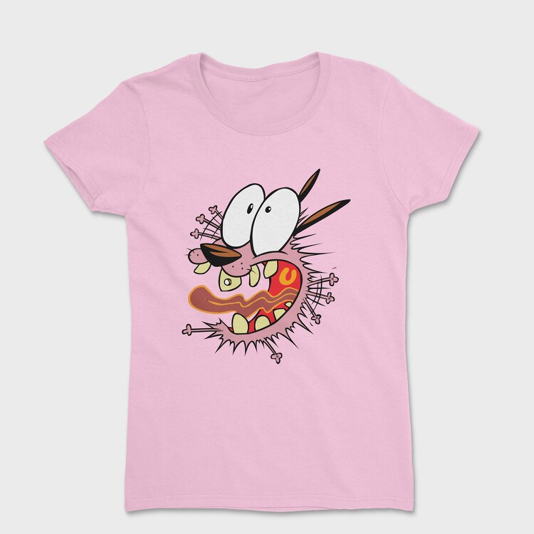 Tricou Femei, Cartoon Retro Courage the Cowardly Dog 2