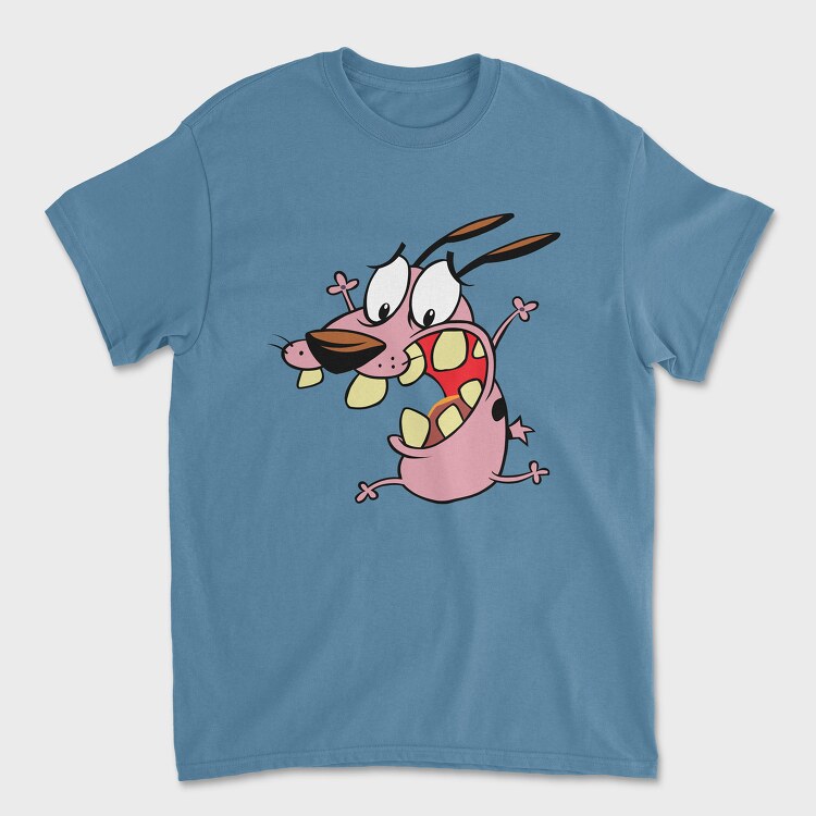 Tricou Barbati (Unisex), Cartoon Retro Courage the Cowardly Dog 3