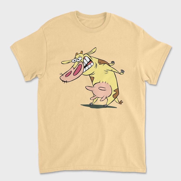 Tricou Barbati (Unisex), Cartoon Retro Cow and Chicken 1