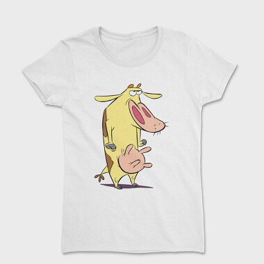 Cartoon Retro Cow and Chicken 2, Tricou Femei