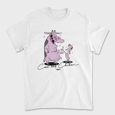 Cow and Chiken, Tricou Barbati (Unisex)