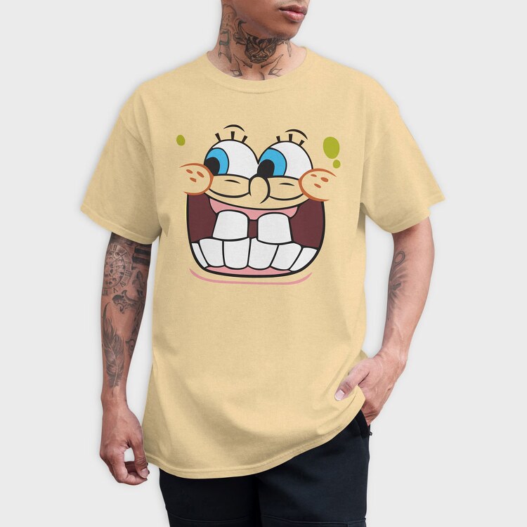 SpongeBob face 11, Tricou Barbati (Unisex)