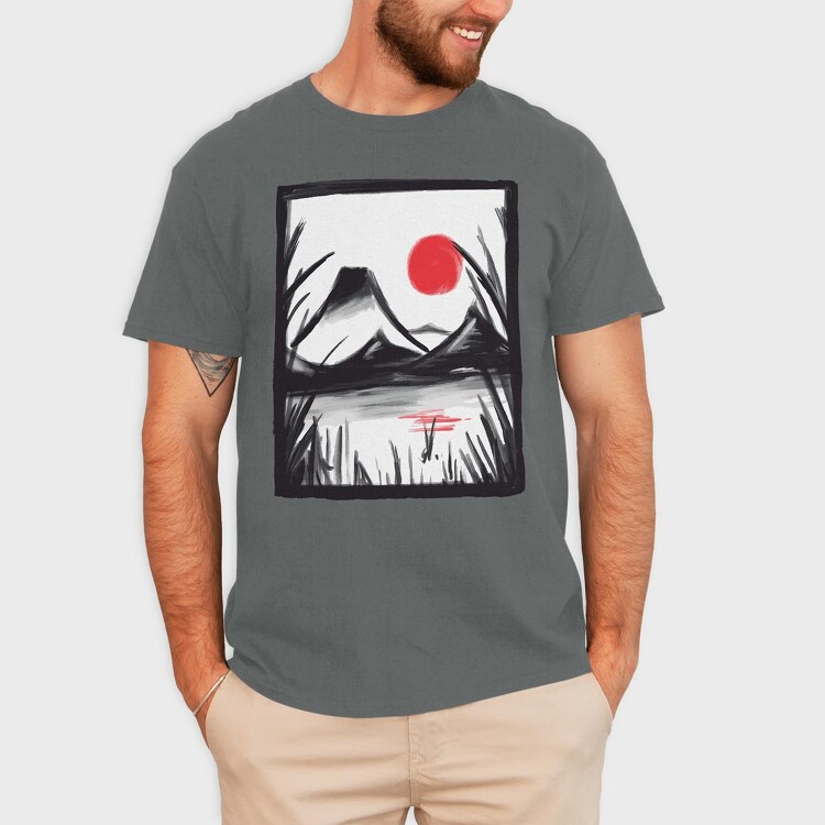 Graphite Landscape, Tricou Barbati (Unisex)