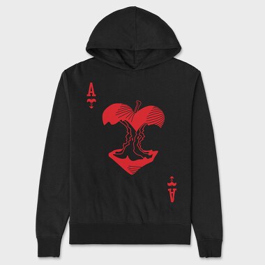 Ace Of Hearts, Hanorac Oversize Barbati (Unisex)