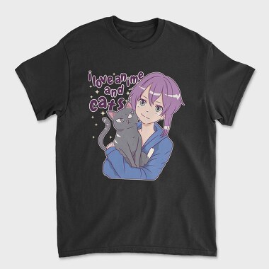 Anime Kitty Love, Tricou Barbati (Unisex)