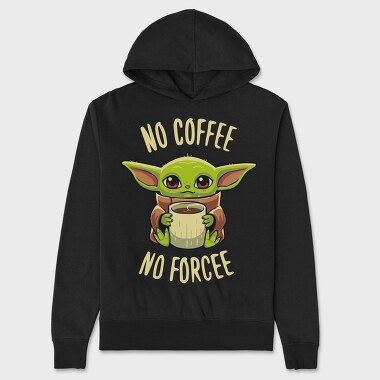 Baby Yoda Coffee, Hanorac Oversize Barbati (Unisex)