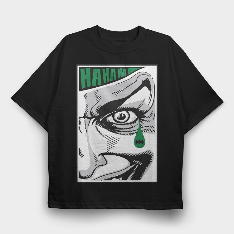 Batmans Laugh, Tricou Oversize Barbati (Unisex)