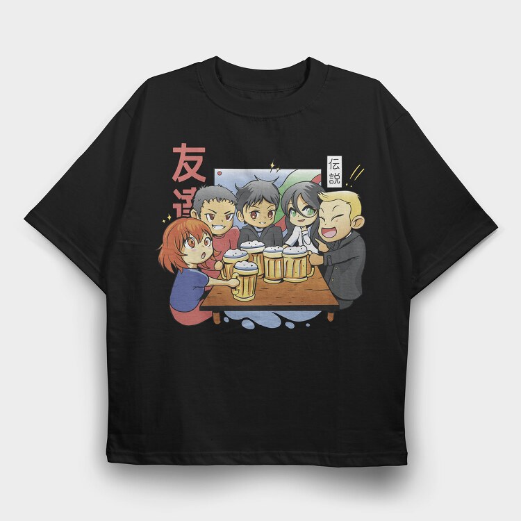 Beer Friends Cheers, Tricou Oversize Barbati (Unisex)