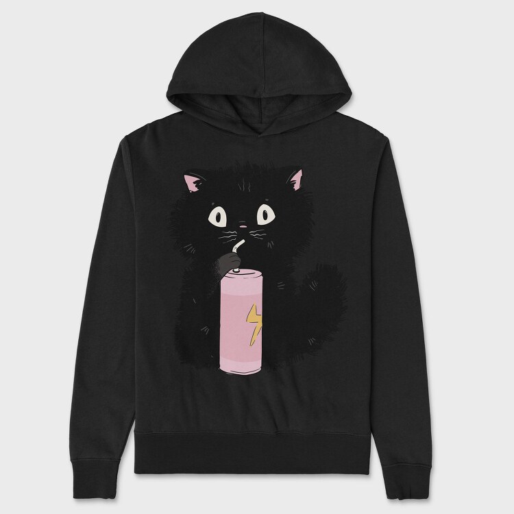Black Cat Soda, Hanorac Oversize Barbati (Unisex)