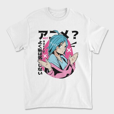 Blue Hair Sorry No, Tricou Barbati (Unisex)