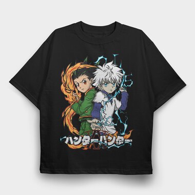 Bunbun Ninja Battle, Tricou Oversize Barbati (Unisex)