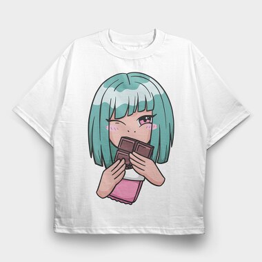 Chocolate Girl, Tricou Oversize Barbati (Unisex)