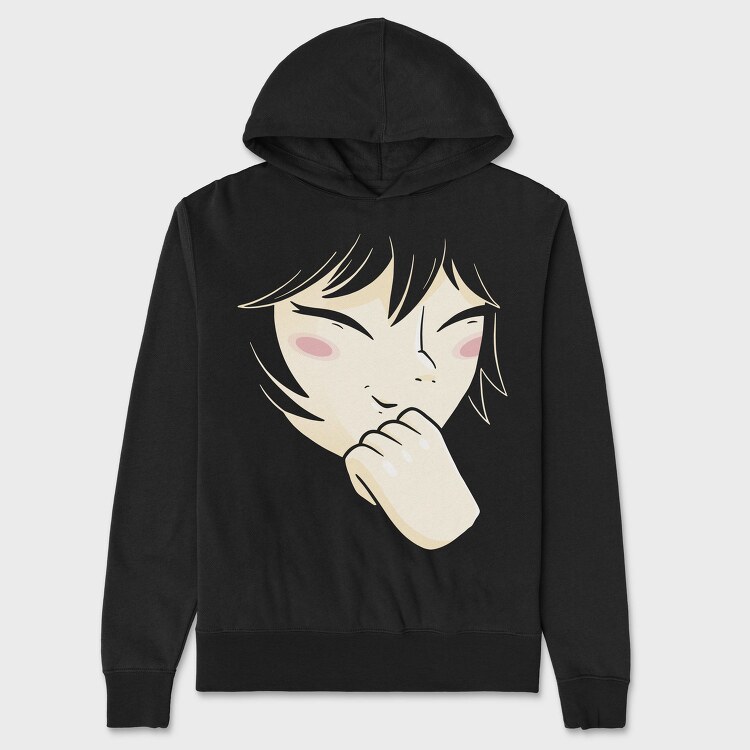 Crying Anime Boy, Hanorac Oversize Barbati (Unisex)