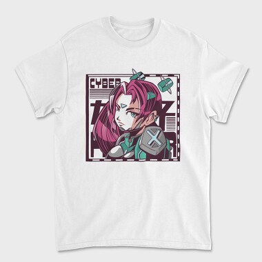Cyberpunk Girl 1, Tricou Barbati (Unisex)
