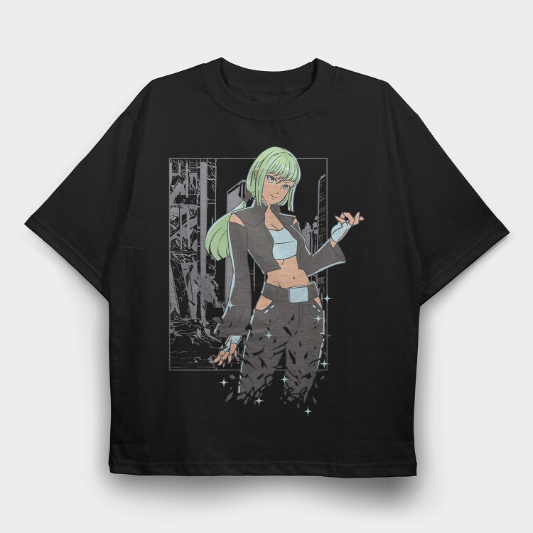 Cyberpunk Rebel, Tricou Oversize Barbati (Unisex)