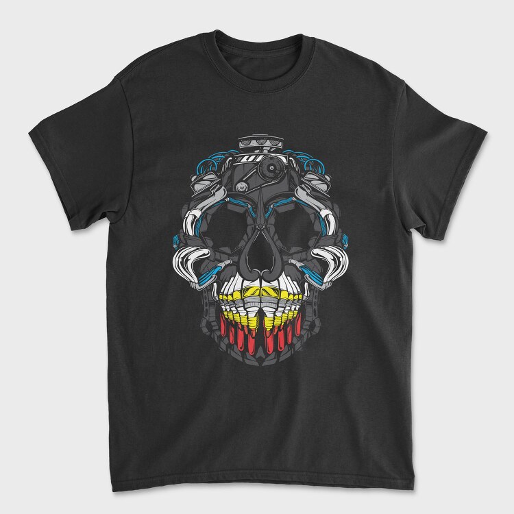 Cyberpunk Skull, Tricou Barbati (Unisex)