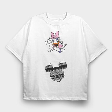 Daisy Duck Mickey Mouse, Tricou Oversize Barbati (Unisex)
