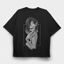 Dark Elf Grin, Tricou Oversize Barbati (Unisex)