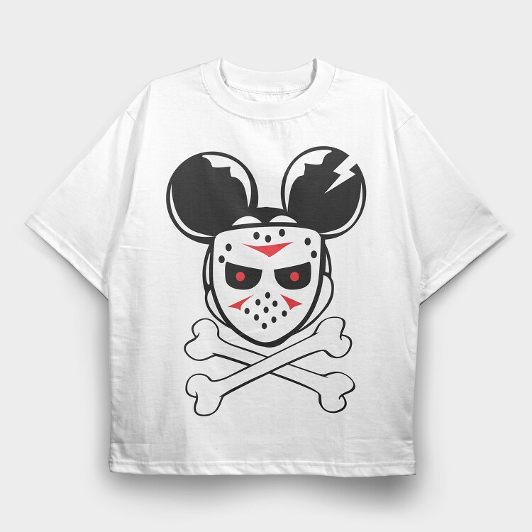 Deadmau5 Skull, Tricou Oversize Barbati (Unisex)