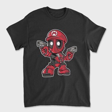 Deadpool Mario, Tricou Barbati (Unisex)