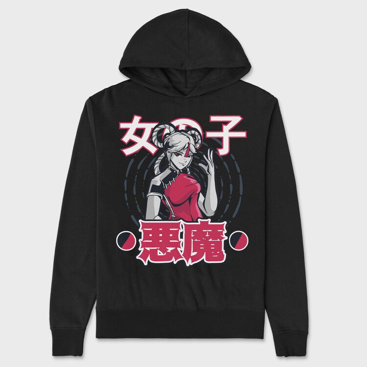 Demon Girl Emblem, Hanorac Oversize Barbati (Unisex)