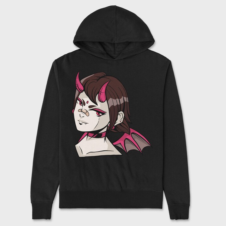 Demon Girls Gaze, Hanorac Oversize Barbati (Unisex)