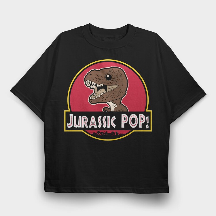 Dino Pop Pop, Tricou Oversize Barbati (Unisex)