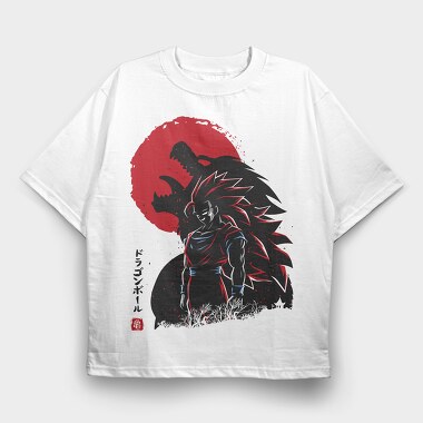 Dragon Goku Battle, Tricou Oversize Barbati (Unisex)