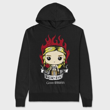Fire Dragon Chibi, Hanorac Oversize Barbati (Unisex)