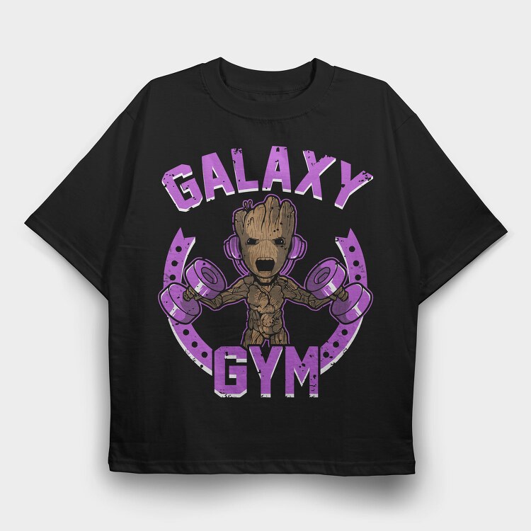 Galaxy Gym Groot, Tricou Oversize Barbati (Unisex)