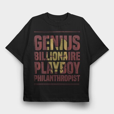 Genius Billionaire Playboy, Tricou Oversize Barbati (Unisex)