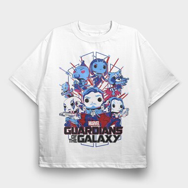Guardians Of The Galaxy Pop Art, Tricou Oversize Barbati (Unisex)