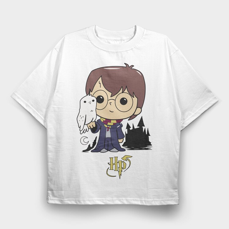 Harry Potter Owl Magic, Tricou Oversize Barbati (Unisex)