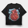 Heart Beat Life, Tricou Oversize Barbati (Unisex)