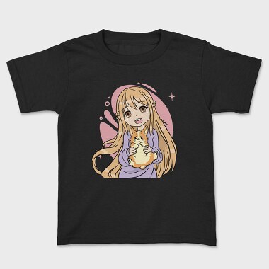 Kawaii Girl Corgi, Tricou Copii