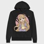 Kawaii Girl Corgi, Hanorac Oversize Barbati (Unisex)