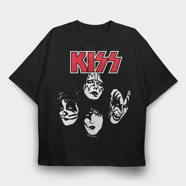 Kiss Lightning Bolt, Tricou Oversize Barbati (Unisex)