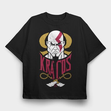 Kratos Warrior, Tricou Oversize Barbati (Unisex)
