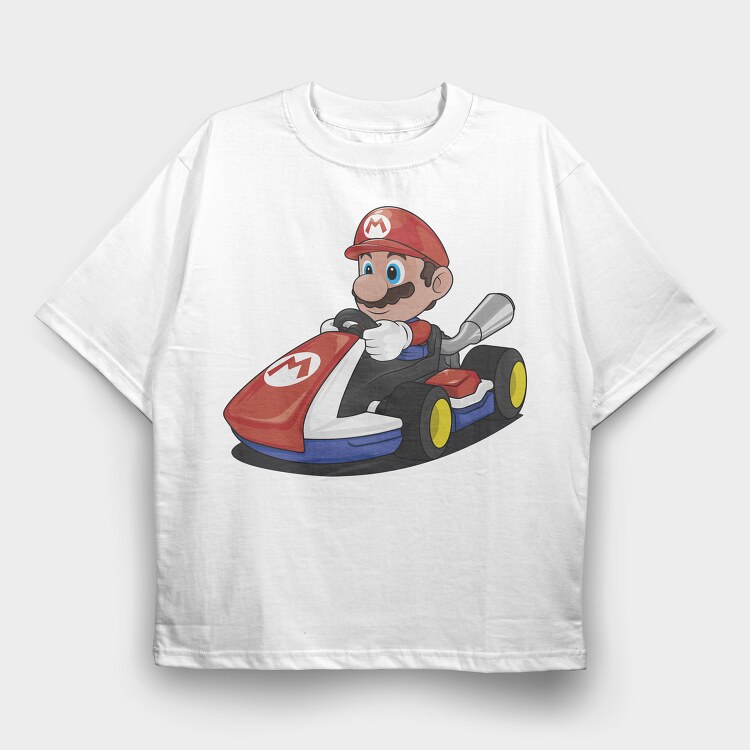 Mario Kart Race, Tricou Oversize Barbati (Unisex)