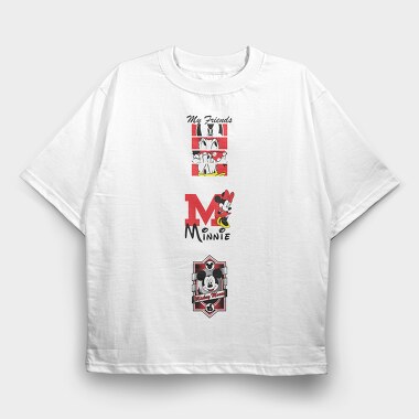 Mickey Minnie Friends, Tricou Oversize Barbati (Unisex)