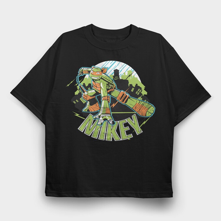 Mikey Ninja Turtle, Tricou Oversize Barbati (Unisex)