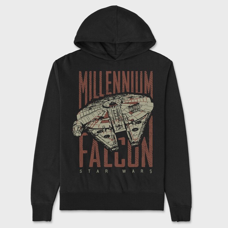 Millennium Falcon Star Wars, Hanorac Oversize Barbati (Unisex)