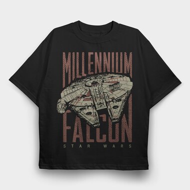 Millennium Falcon Star Wars, Tricou Oversize Barbati (Unisex)