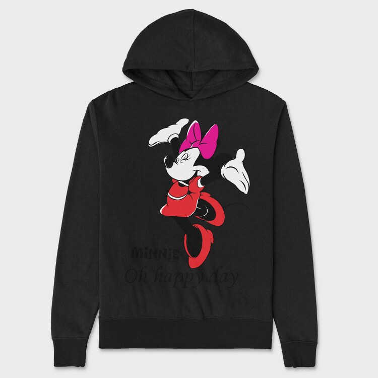Minnie Mouse Happy Day, Hanorac Oversize Barbati (Unisex)