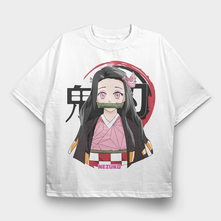 Nezuko Kimono, Tricou Oversize Barbati (Unisex)