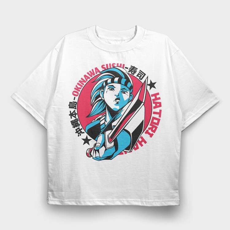 Okinawa Sushi Hatori, Tricou Oversize Barbati (Unisex)