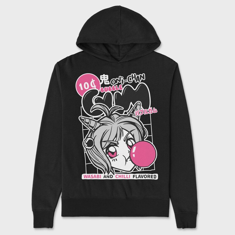 Oni Chan Bubblegum, Hanorac Oversize Barbati (Unisex)
