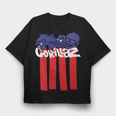 Patriotic Gorillaz, Tricou Oversize Barbati (Unisex)